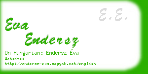 eva endersz business card