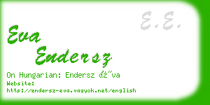 eva endersz business card
